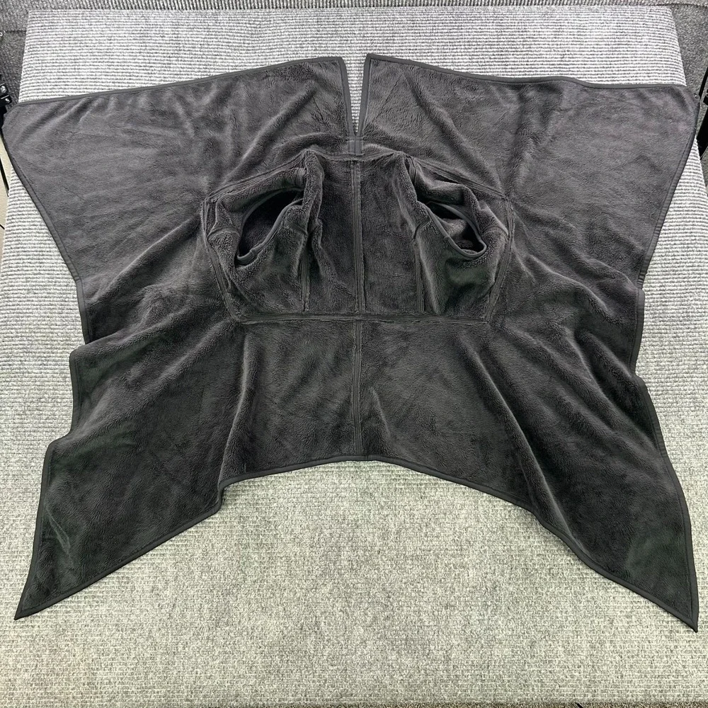Lululemon Presence Of Mind Black Fleece Wrap Jacket Zip Sleeve Women No Size Tag
